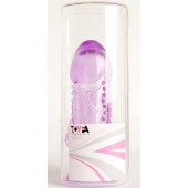 Фиолетовая гелевая насадка с шипами - 13 см. - Toyfa Basic - в Первоуральске купить с доставкой