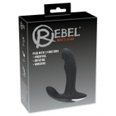 Черный вибромассажер простаты с функцией римминга Plug with Perineum Stimulator - 16,6 см. - Orion - в Первоуральске купить с доставкой