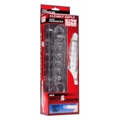 Прозразная закрытая насадка на пенис с поддержкой мошонки Clearly Ample Penis Enhancer - 22 см. - XR Brands - в Первоуральске купить с доставкой