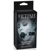 Черный кляп с дырочками Breathable Ball Gag - Pipedream - купить с доставкой в Первоуральске