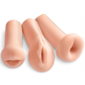 Комплект из 3 мастурбаторов All 3 Holes: вагина, анус, ротик - Pipedream - в Первоуральске купить с доставкой