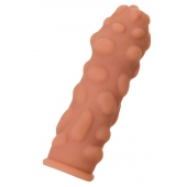 Телесная реалистичная насадка KOKOS Extreme Sleeve 11 с дополнительной стимуляцией - 12,7 см. - KOKOS - в Первоуральске купить с доставкой