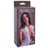 Коричневый поводок и чокер с кольцом Sofi - Rebelts - купить с доставкой в Первоуральске