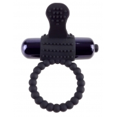 Черное эрекционное виброкольцо Vibrating Silicone Super Ring - Pipedream - в Первоуральске купить с доставкой
