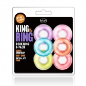 Набор из 6 эрекционных колец King of the Ring - Blush Novelties - в Первоуральске купить с доставкой