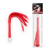 Красная плеть с рукоятью в оплетке - 28 см. - Notabu - купить с доставкой в Первоуральске