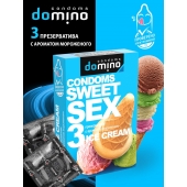 Презервативы для орального секса DOMINO Sweet Sex с ароматом мороженого - 3 шт. - Domino - купить с доставкой в Первоуральске