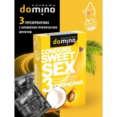 Презервативы для орального секса DOMINO Sweet Sex с ароматом тропических фруктов - 3 шт. - Domino - купить с доставкой в Первоуральске