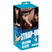 Силиконовый полый страпон на ремнях Silicone Strap-on - 16 см. - Orion - купить с доставкой в Первоуральске