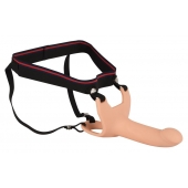 Силиконовый полый страпон на ремнях Silicone Strap-on - 16 см. - Orion - купить с доставкой в Первоуральске