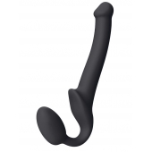 Черный безремневой страпон Silicone Bendable Strap-On S - Strap-on-me - купить с доставкой в Первоуральске