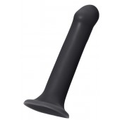 Черный фаллос на присоске Silicone Bendable Dildo L - 19 см. - Strap-on-me - купить с доставкой в Первоуральске