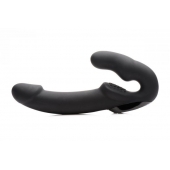 Черный безремневой страпон Urge Silicone Strap On с пультом ДУ - 24 см. - XR Brands - купить с доставкой в Первоуральске