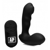 Черный стимулятор простаты Alpha-Pro 7X P-Milker Silicone Prostate Stimulator with Milking Bead - XR Brands - в Первоуральске купить с доставкой