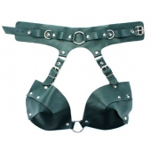 Изумрудная сбруя из ошейника с лифом Ladys Arsenal - БДСМ Арсенал - купить с доставкой в Первоуральске