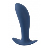 Синяя анальная втулка с вибрацией Vibrating Butt Plug - 12 см. - Orion