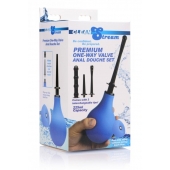 Анальный душ с 3 насадками Premium One-way Valve Anal Douche Set - XR Brands - купить с доставкой в Первоуральске