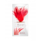 Красный перьевой тиклер Plume - 23 см. - Lola Lingerie - купить с доставкой в Первоуральске