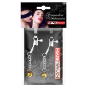 Оригинальные зажимы на соски с желтыми шариками - Notabu - купить с доставкой в Первоуральске