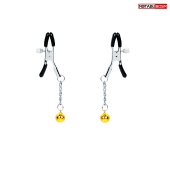 Оригинальные зажимы на соски с желтыми шариками - Notabu - купить с доставкой в Первоуральске