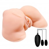 Телесная вибровагина Julie с 2 рабочими отверстиями - Baile - в Первоуральске купить с доставкой