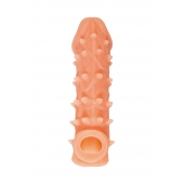 Телесная закрытая насадка с пупырышками Cock Sleeve Size L - 17,6 см. - KOKOS - в Первоуральске купить с доставкой