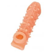 Телесная закрытая насадка с пупырышками Cock Sleeve Size L - 17,6 см. - KOKOS - в Первоуральске купить с доставкой