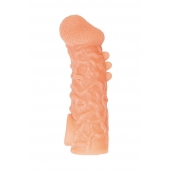 Телесная закрытая насадка с шершавой головкой Cock Sleeve Size M - 15,6 см. - KOKOS - в Первоуральске купить с доставкой