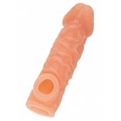 Телесная закрытая насадка с шершавой головкой Cock Sleeve Size M - 15,6 см. - KOKOS - в Первоуральске купить с доставкой