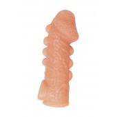Телесная закрытая насадка с шишечками Cock Sleeve Size L - 17,6 см. - KOKOS - в Первоуральске купить с доставкой