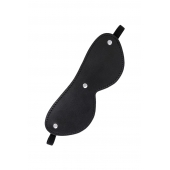 Черная кожаная маска Anonymo с мягким подкладом - ToyFa - купить с доставкой в Первоуральске Черная кожаная маска Anonymo с мягким подкладом - ToyFa - купить с доставкой в Первоуральске