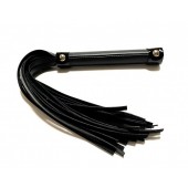 Черная плеть из эко-кожи - 42 см. - БДСМ Арсенал - купить с доставкой в Первоуральске