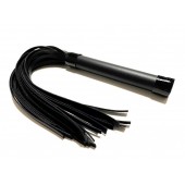 Черная плеть из эко-кожи - 42 см. - БДСМ Арсенал - купить с доставкой в Первоуральске