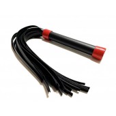 Черно-красная плеть из эко-кожи - 42 см. - БДСМ Арсенал - купить с доставкой в Первоуральске