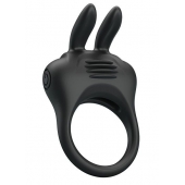 Черное эрекционное кольцо с вибрацией Davion - Baile - в Первоуральске купить с доставкой