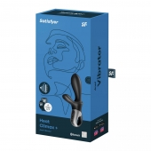 Черный анальный вибратор Heat Climax+ с функцией нагрева - 20,6 см. - Satisfyer - в Первоуральске купить с доставкой