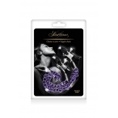 Зажимы для сосков с фиолетовой цепочкой Sweet Caress Nipple Chain - Sweet Caress - купить с доставкой в Первоуральске