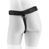 Страпон с телесной насадкой 7  Uncut with Strap on Harness - 18 см. - Pipedream - купить с доставкой в Первоуральске