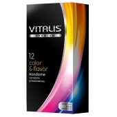 Цветные ароматизированные презервативы VITALIS PREMIUM color   flavor - 12 шт. - Vitalis - купить с доставкой в Первоуральске