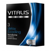 Презервативы VITALIS PREMIUM delay   cooling с охлаждающим эффектом - 3 шт. - Vitalis - купить с доставкой в Первоуральске