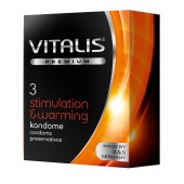 Презервативы VITALIS PREMIUM stimulation   warming с согревающим эффектом - 3 шт. - Vitalis - купить с доставкой в Первоуральске