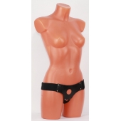 Универсальные черные трусики для страпона - БДСМ Арсенал - купить с доставкой в Первоуральске