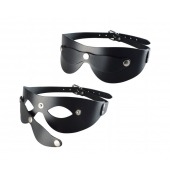 Черная кожаная маска  Новичок - Sitabella - купить с доставкой в Первоуральске