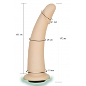 Телесная гладкая насадка-фаллоимитатор Harness - 17 см. - LOVETOY (А-Полимер) - купить с доставкой в Первоуральске