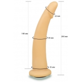 Телесная гладкая насадка-фаллоимитатор Harness - 20 см. - LOVETOY (А-Полимер) - купить с доставкой в Первоуральске