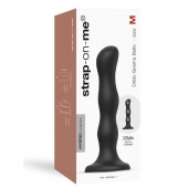 Черная насадка Strap-On-Me Dildo Geisha Balls size M - Strap-on-me - купить с доставкой в Первоуральске