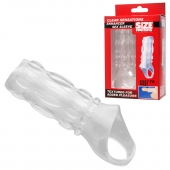 Насадка на пенис с кольцом для мошонки Clear Sensations Enhancer Sex Sleeve - 11,5 см. - XR Brands - в Первоуральске купить с доставкой