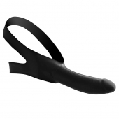 Черный кляп-страпон Masters Mini Face Fuck Strap-On - 14 см. - XR Brands - купить с доставкой в Первоуральске