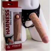 Насадка-фаллос в комплекте с трусиками Harness - 21,6 см. - LOVETOY (А-Полимер) - купить с доставкой в Первоуральске