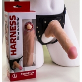 Страпон Harness из двух предметов: регулируемые трусики и насадка-фаллос - 17,5 см. - LOVETOY (А-Полимер) - купить с доставкой в Первоуральске